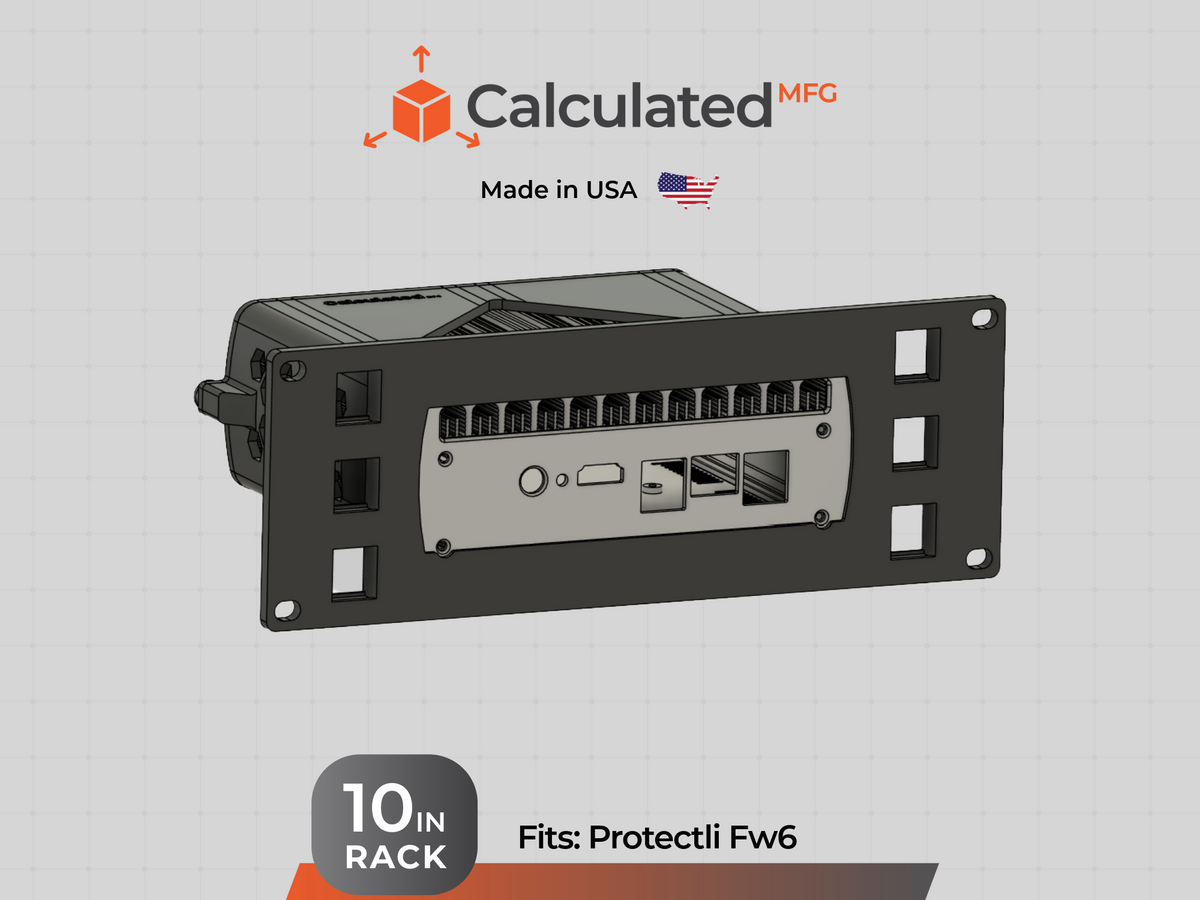 2u 10-inch Rack Mount for Protectli FW6A, FW6B, FW6C Network Appliance Mount