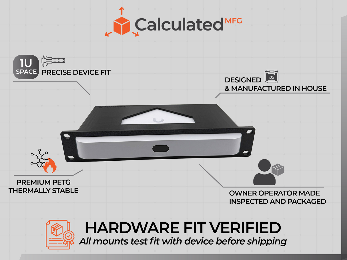 Unifi UCG Fiber | 1U Mount | 10" Rack Mount | Optional Hardware