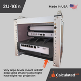 Tamper Resistant 10" Rack Mount fits UniFi UNVR-Instant - 2U Design