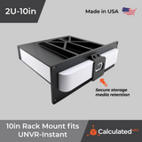 Tamper Resistant 10" Rack Mount fits UniFi UNVR-Instant - 2U Design
