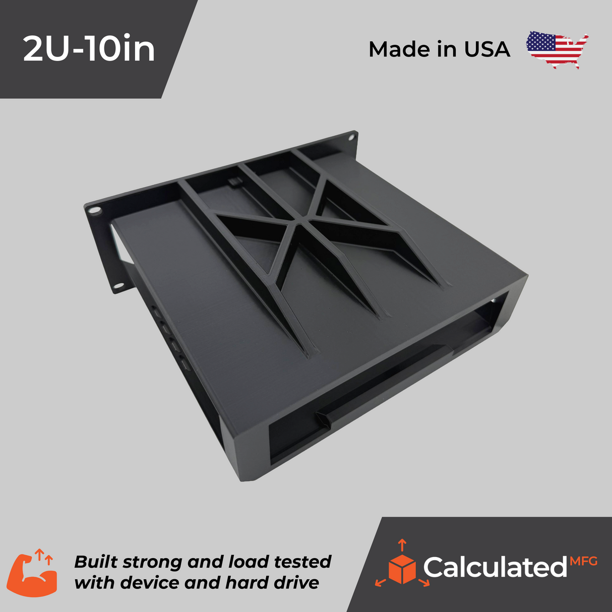 Tamper Resistant 10" Rack Mount fits UniFi UNVR-Instant - 2U Design