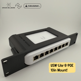 UniFi USW-Lite-8-POE – Secure 1U Network Switch Holder | 10in Server Racks & Deskpi Rackmate