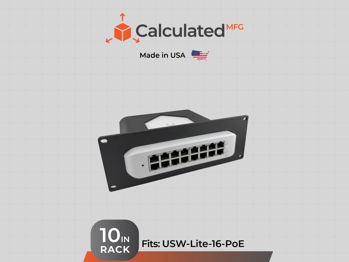 UniFi USW-Lite-16-PoE | 2U - Fits Standard 10" Server Racks