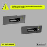 UniFi UX7 | 2U Bracket with Optional Keystone Cutout | 2U - 10in Rack Mount